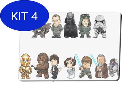 Kit 4 personagens Star wars