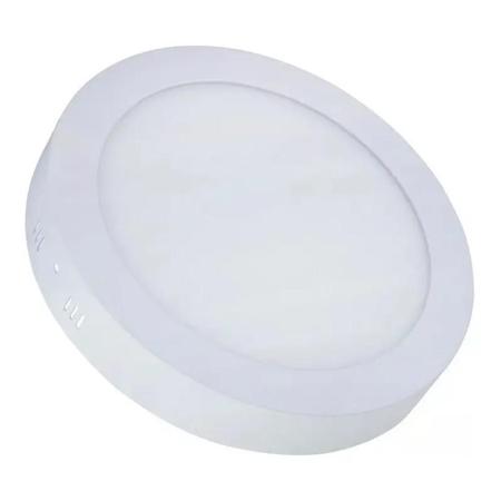 Kit 4 Painel Plafon Redondo Sobrepor 12W Branco Neutro 4000k - Galaxyled Imagem de Kit 4 Painel Plafon Redondo Sobrepor 12W Branco Neutro 4000k