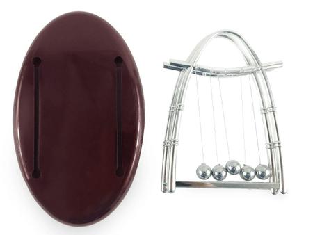 Imagem de Kit 4 Pendulo Newton Oval Enfeite Decorativo Bolas De Metal
