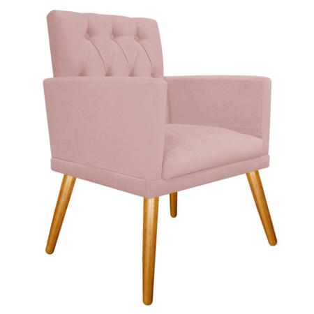 Jogo 2 Poltronas Decorativa Em Capitonê Para Sala de Espera Aurora Suede  Rose DL Decor - Doce Lar Decorações - Conjunto de Poltronas - Magazine Luiza