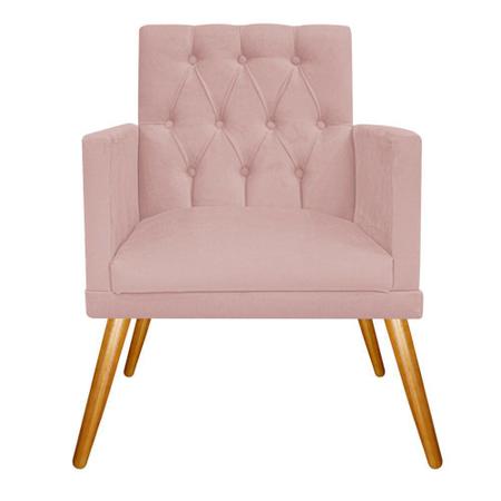 Jogo 2 Poltronas Decorativa Em Capitonê Para Sala de Espera Aurora Suede  Rose DL Decor - Doce Lar Decorações - Conjunto de Poltronas - Magazine Luiza