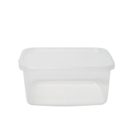 Imagem de Kit 4 Potes Marmitas Quadrado 3,0L Plástico Freezer Microondas Lava-louças BPA Free Rischioto