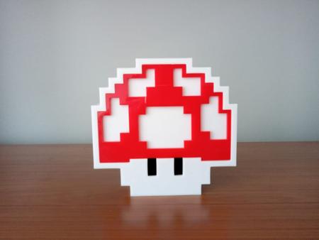 Imagem de Kit 4 Power Up Super Mario Feito em 3D Colecionáveis Gamers Flor Cogumelo Estrela