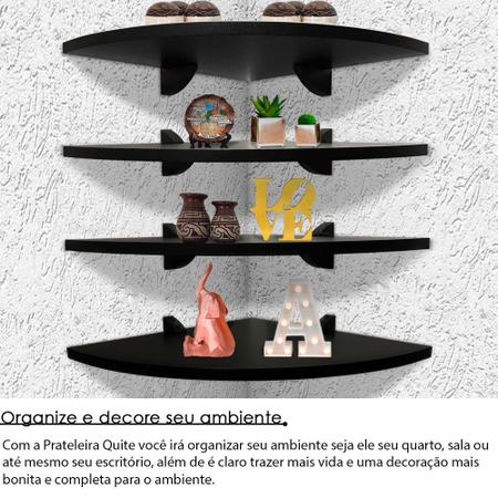 Kit 4 Prateleiras De Parede De Canto Organizadora P/ Quarto Sala Cozinha Em  MDP 35 X 35 cm - Genus Móveis - Prateleira - Magazine Luiza