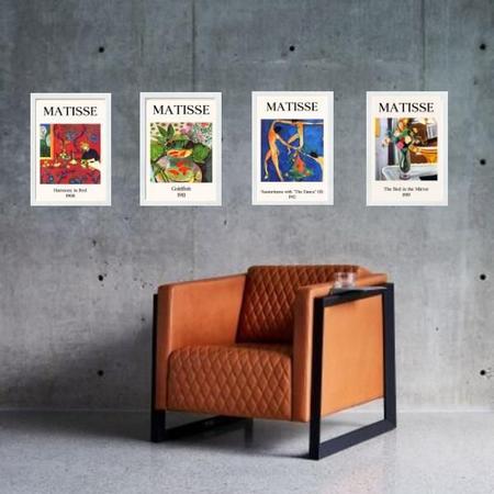 Imagem de Kit 4 Quadros Vintage Posters Matisse 24X18Cm - Com Vidro