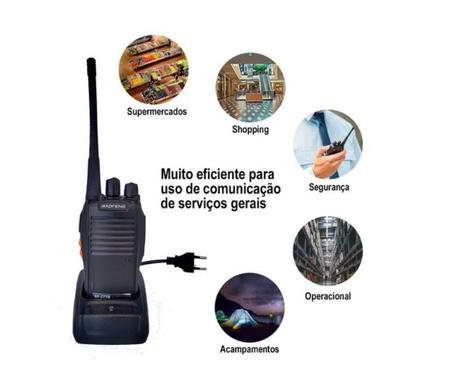 Imagem de Kit 4 Radio Comunicador Walk Talk 16 Canais Profissional Baofeng 777s Com Fones