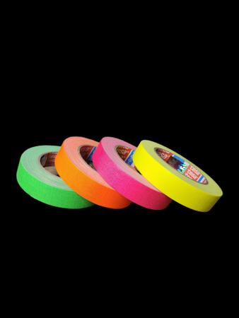 Imagem de KIT 4 rls Fita Tecido Gaffer Tape Tesa 18mmX25m Fluorescente