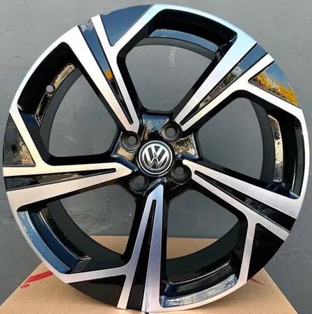 Kit 4 Rodas Aro 17 4x100 Vw Gol Preta Diamantada Zk-953 - Zunky