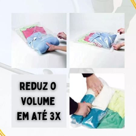 Kit 4 Sacos à Vácuo 50 x 70 Cm Organizador de Roupas Edredom Cobertor  Protetor Viagem - Clink - Saco a Vácuo - Magazine Luiza