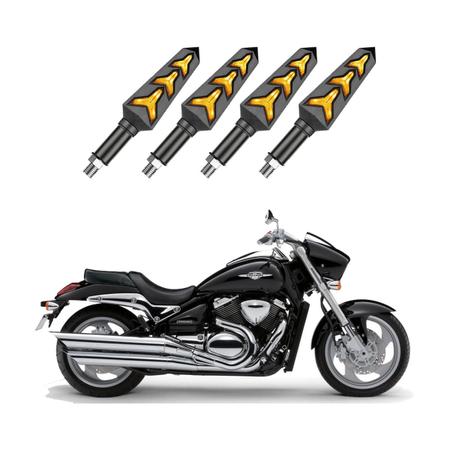 KIT 4 Seta Sequencial Pisca de Led Universal Modelo P09S Estrela Moto BOULEVARD M 1500 ano 2004 2005 2006 2007 2008 2009 - Stallion Imagem de KIT 4 Seta Sequencial Pisca de Led Universal Modelo P09S Estrela Moto BOULEVARD M 1500 ano 2004 2005 2006 2007 2008 2009