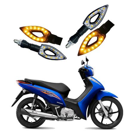 Imagem de Kit 4 Setas Esportivas P01 para Moto Honda BIZ  125 ES 2010 2011 2012 2013 2014 2015