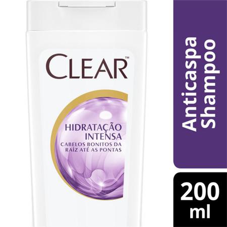 Imagem de Kit 4 Shampoos Anticaspa Clear Women Hidratação Intensa 200ml