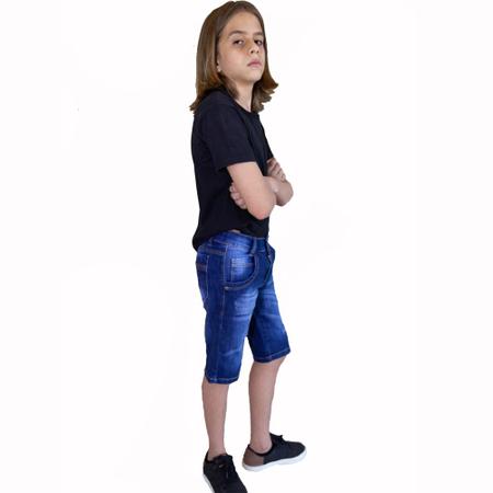 Imagem de Kit 4 Short Masculino Infanto juvenil Jeans Com Licra 4