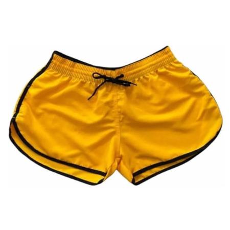 Kit 4 Shorts Feminino Tactel Liso Praia Piscina Verão - Relaxado Imagem de Kit 4 Shorts Feminino Tactel Liso Praia Piscina Verão