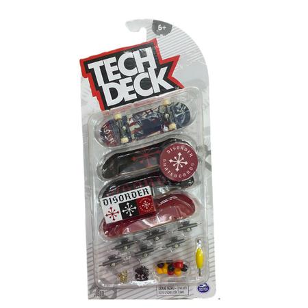 Kit 6 Skate De Dedo Mini Fingerboard C/ Acessórios Tech Deck