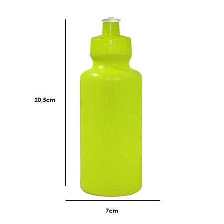 Imagem de Kit 4 Squeezes 550Ml Amarelo Neon Plástico Premium