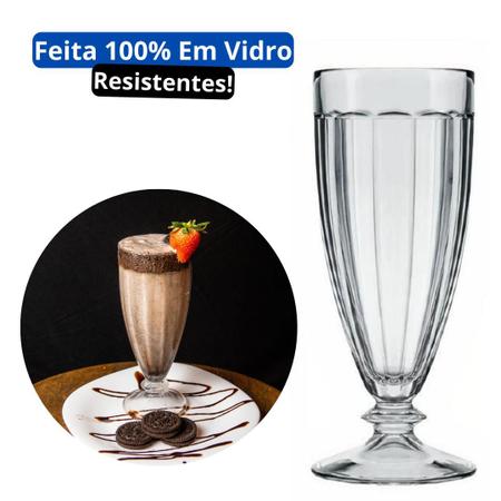 Jogo 4 Taça de Vidro Sobremesa Sorvete Milkshake Gelato Dolce Home 205ml -  Taça de Sobremesa - Magazine Luiza