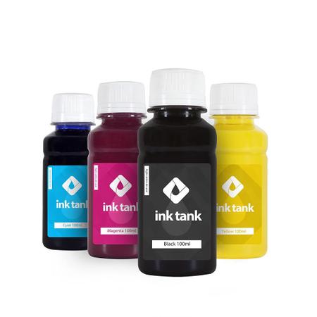 Imagem de Kit 4 Tintas para L375 Pigmentada Bulk Ink 100 ml - Ink Tank