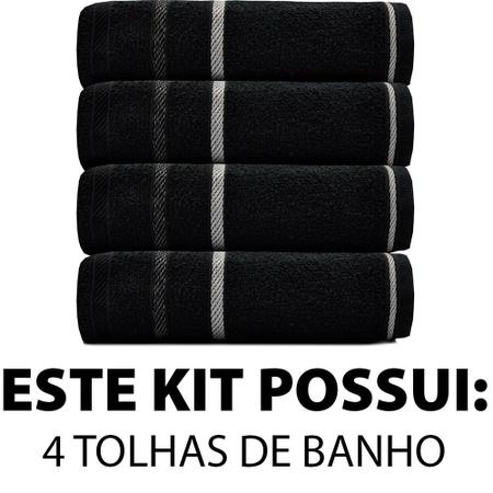 Imagem de Kit 4 Toalhas Banho 100% Algodão Salão Manicure Academia SPA 68x113cm Marcotex