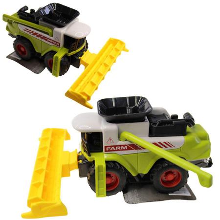 Imagem de Kit 4 Trator Agrícola Plástico 12Cm Modelo: Colheitadeira