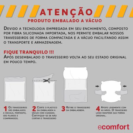 Imagem de Kit 4 Travesseiro Soft Antialérgico Fibra Siliconada Branco