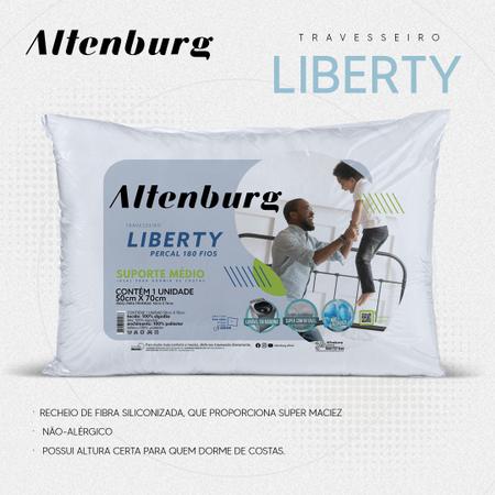 Imagem de Kit 4 Travesseiros Altenburg Percal 180 Fios Liberty 50x70cm