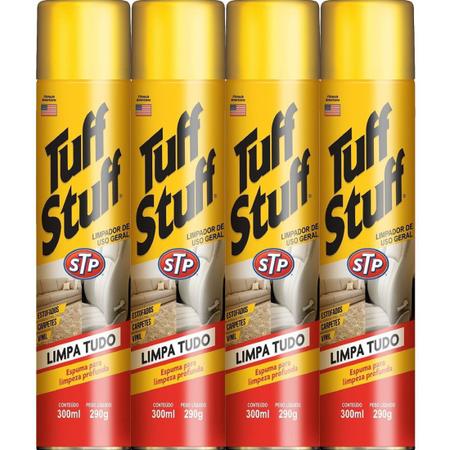 Imagem de Kit 4 Tuff Stuff Limpa Banco Sofa Teto Automotivo Carpetes - 300ml