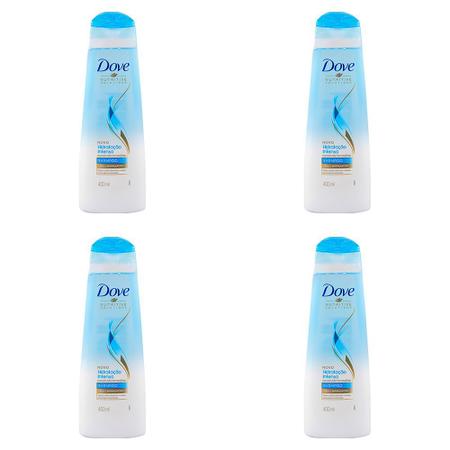 Imagem de Kit 4 Und Shampoo Dove Nutritive Hidratação Intensa Cabelo Fraco 400ml