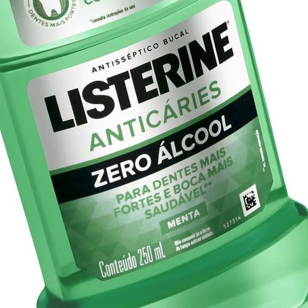 Imagem de Kit 4 Und Solução Bucal Listerine Anti Cáries Zero Álcool Menta 250ml