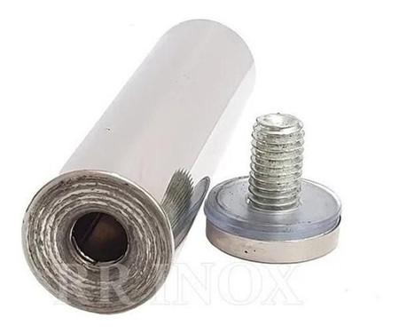 Kit 4 Unid Prolongador 25X100 Inox Suporte Vidro, Mad Painel - AGS Imagem de Kit 4 Unid Prolongador 25X100 Inox Suporte Vidro, Mad Painel