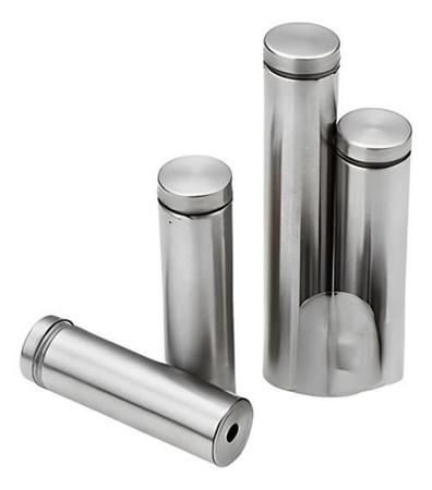Kit 4 Unid Prolongador 25X100 Inox Suporte Vidro, Mad Painel - AGS Imagem de Kit 4 Unid Prolongador 25X100 Inox Suporte Vidro, Mad Painel