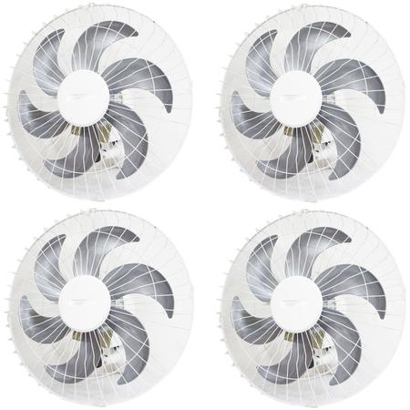 Ventilador Parede 50cm Industrial Turbo Turbão 6 Pás Grade 40 Fios Ga  Vitalex Branco - 220V