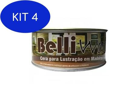 Imagem de Kit 4 W&W Cera Em Pasta Belli Wood 400G