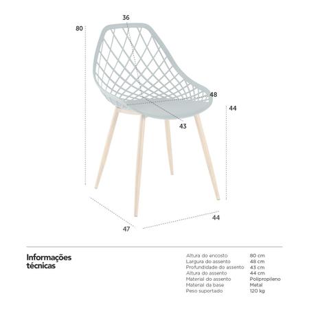 Imagem de KIT - 4 x cadeiras Clarice - Cleo