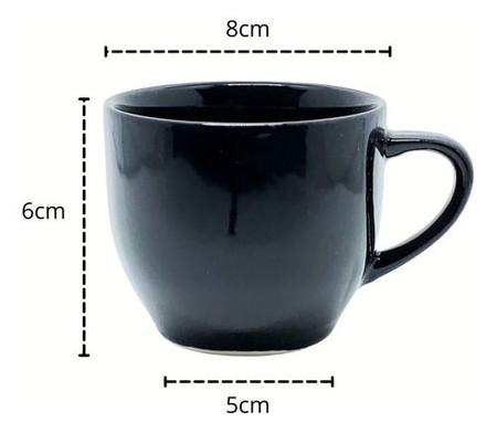 Imagem de Kit 4 Xicara Café Chá Porcelana 170ml Premium Cores