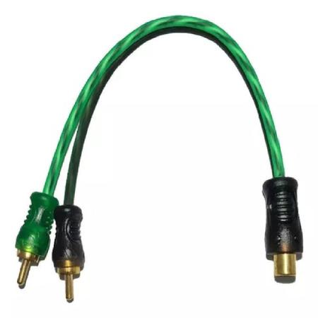 Imagem de Kit 40 Cabo Y 2Mx1F Rca Injetado Technoise 200Pró 4Mm Verde