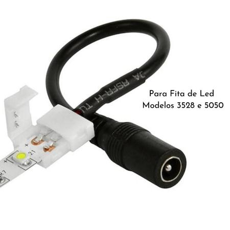 Imagem de Kit 40 Emendas Fita De Led 3528 Com Rabicho P4 Femea