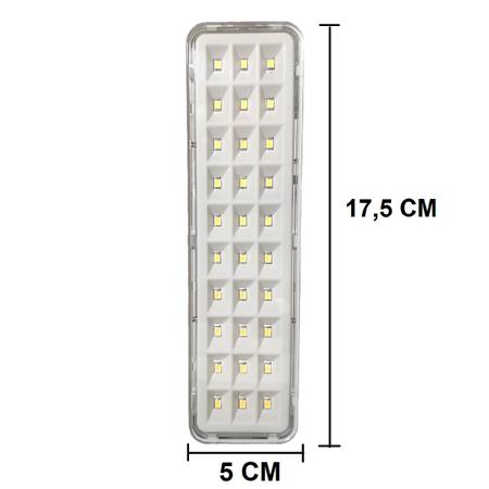 Imagem de Kit 40 lâmpada de Emergência Recarregável Luminária 30 Led