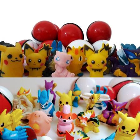 Kit 24 Miniaturas Pokémon Brinquedo Sortidos 3,5cm No Brasil