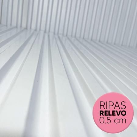 Imagem de Kit 45 Placas 3D Adesivas Modelo Ripado Pvc Lavável 50X50Cm