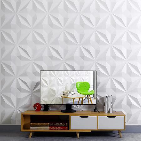 Imagem de Kit 48 Placas 3D Pvc Decoração Parede Teto (12M) Geometric