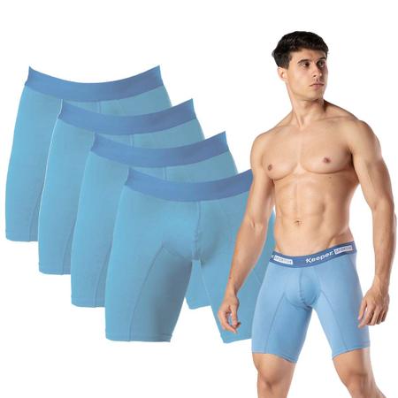Kit 4x Cueca Box Longleg Masculina Esportiva Assadura Keeper Imagem de Kit 4x Cueca Box Longleg Masculina Esportiva Assadura Keeper