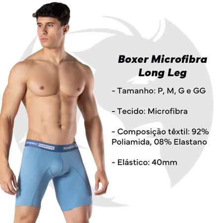 Kit 4x Cueca Box Longleg Masculina Esportiva Assadura Keeper Imagem de Kit 4x Cueca Box Longleg Masculina Esportiva Assadura Keeper