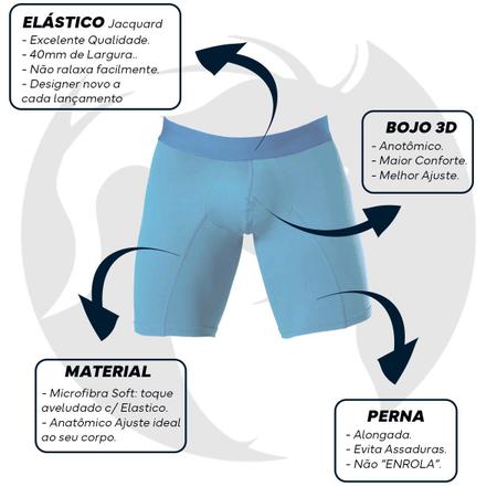 Imagem de Kit 4x Cueca Box Longleg Masculina Esportiva Assadura Keeper