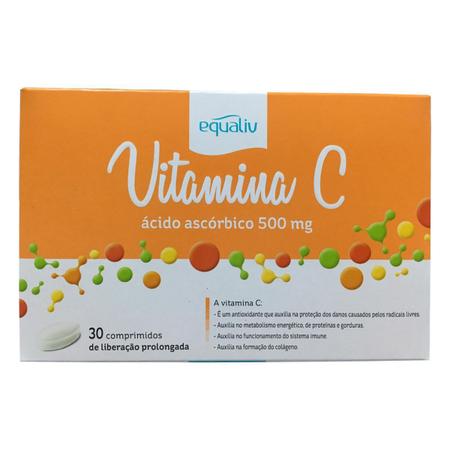 Imagem de Kit 4x Vitamina C 500mg Equaliv 30 cpr Liberação Prolongada