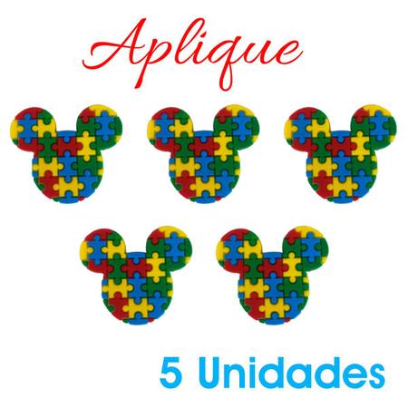 Imagem de Kit 5 Apliques Laços E Tiaras Autismo Autista Infantil