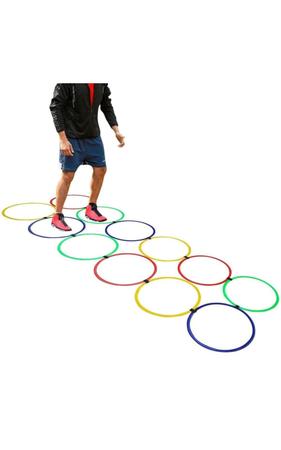 Imagem de Kit 5 Argolas De Agilidade Colorida Para Treino Funcional Treinamento Fitness Em Casa e Academia