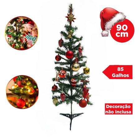 Imagem de Kit 5 Arvores de Natal Mini Pinheiro de Mesa Luxo 85 Galhos