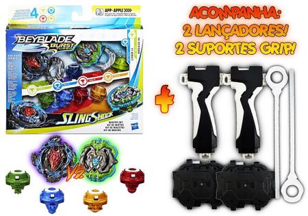 Beyblade Lançador Hasbro QuadStrike Ambush Bazilisk - Pião de Batalha e  Acessórios - Magazine Luiza