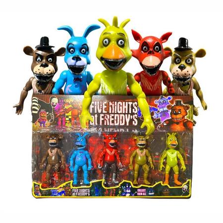 Conjunto de 5 bonecos de ação da FNAF inspirado nos bonecos de